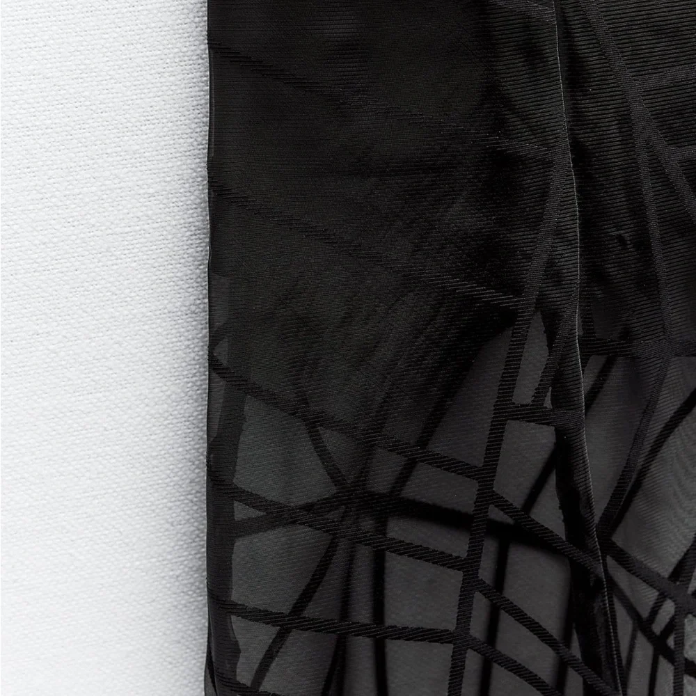 Zara Black Sheer Midi Slip Dress - Picture 4 of 11